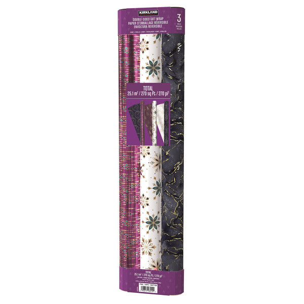 Kirkland Signature Double Sided Wrapping Paper 3-pack - *Christmas & Seasonal