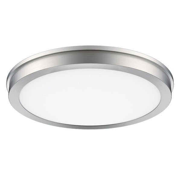 Energetic 14 Slim LED Flush Mount Light Fixture. Brushed Nickel