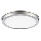 Energetic 14 Slim LED Flush Mount Light Fixture. Brushed Nickel