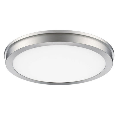 Energetic 14 Slim LED Flush Mount Light Fixture. Brushed Nickel
