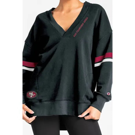 NFL San Francisco 49ers Women's Dark Champion V-Neck Tunic - S