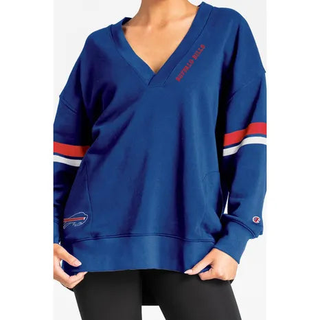NFL Buffalo Bills Women's Dark Champion V-Neck Tunic - L