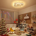 See Desc 20 in. Indoor Low Profile Integrated LED White Kids Standard Flush Mount Ceiling Fan Light with Reversible Motor Remote