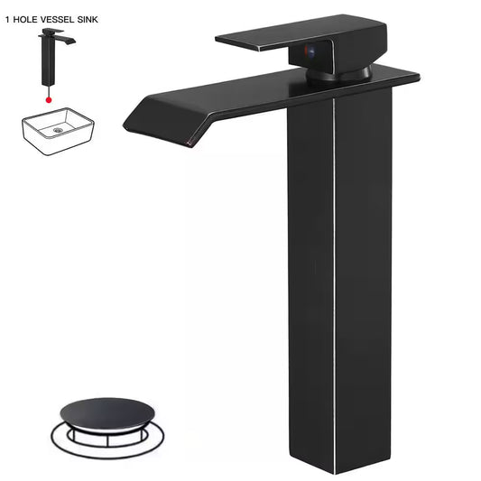 BATHADORE Single Hole Single Handle Bathroom Vessel Sink Faucet with Pop up Drain without Overflow in Oil Rubbed Bronze