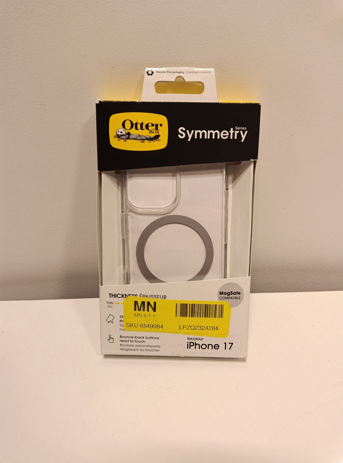 Otterbox Symmetry Clear Magsafe Case W/Camera Control Clear with Blue Tint (Clear) for iPhone 17
