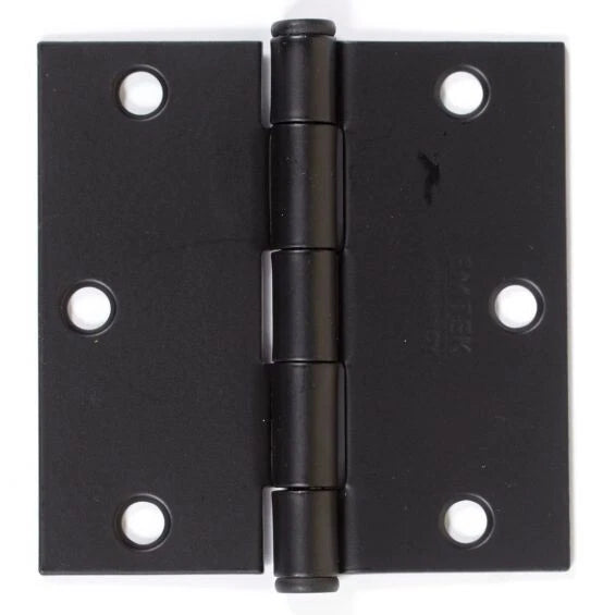 3 x Emtek Plain Bearing Square Corner Hinge Black - Pair 9101319 Us19 - *Tools Hardware & Misc