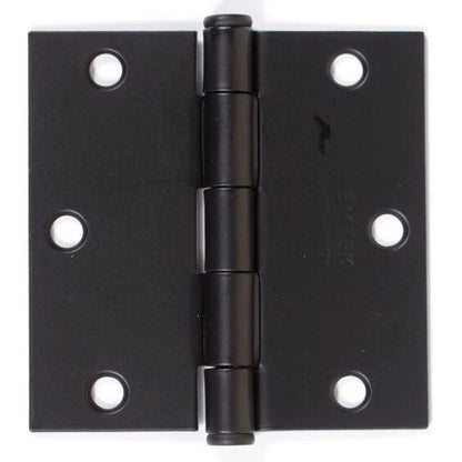 3 x Emtek Plain Bearing Square Corner Hinge Black - Pair 9101319 Us19