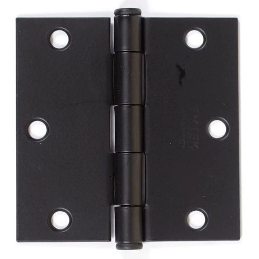 3 x Emtek Plain Bearing Square Corner Hinge Black - Pair 9101319 Us19