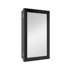 Glacier Bay 15-1/4 in. W X 26 in. H Framed Medicine Cabinet with Mirror, Black