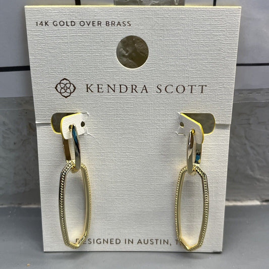 Kendra Scott Etta Open Frame Statement Earrings 14K Gold Over Brass