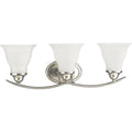 Roseto PBF6177 Kennedy 24’’W 3 Light Bathroom Vanity Light - Nickel - Lighting