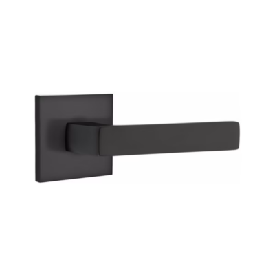 Emtek Dumont Passage Door Lever Set with Square Rose and Concealed Screws from the Brass Modern Collection Model: