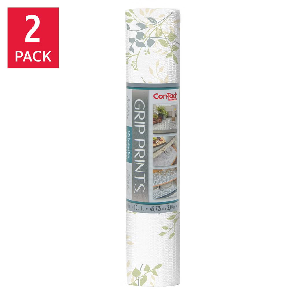 2 x Con-Tact Grip Prints Shelf Liner Aspen Aloe