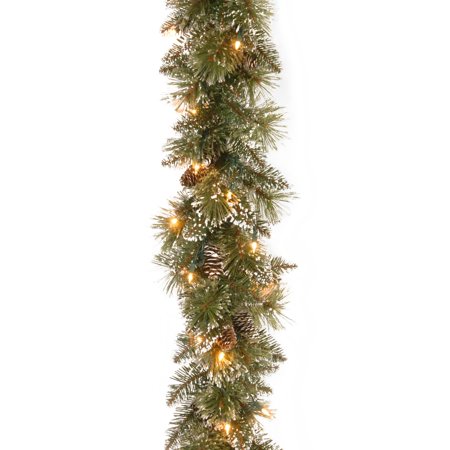 National Tree 6ft. Glittery Bristle(R) Pine LED Garland