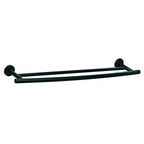 Amerock Corp BH26545MB Arrondi Double-Towel Bar 24 in (610 mm) Matte Black - *Tools Hardware & Misc