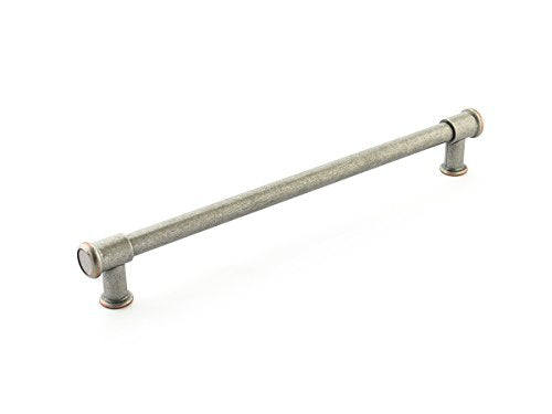 Schaub Steamworks Collection 15 in. (381mm) Appliance Pull, Distressed Pewter/Copper - 79-15-DP/C
