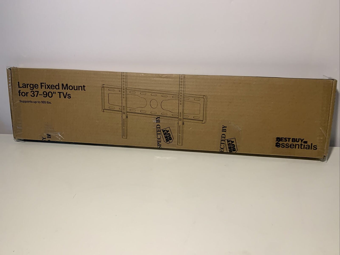 Best Buy Essentials™ - Fixed TV Wall Mount for Most 37–90" TVs - Black