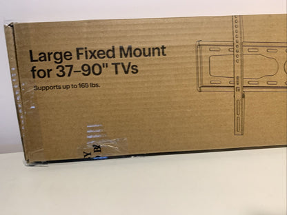 Best Buy Essentials™ - Fixed TV Wall Mount for Most 37–90" TVs - Black