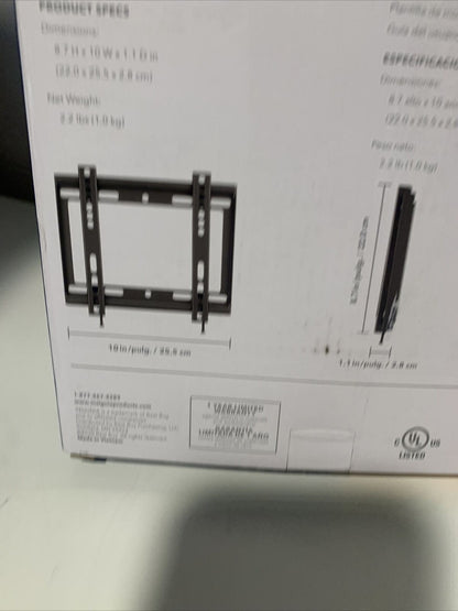 Insignia NS-HTVMFAB Fixed TV Wall Mount for Most 19" - 39" TVs