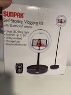 Sunpak Self-Storing Vlogging Kit w/Bluetooth Remote - VGC-LED - *Cameras Camcorders & Drones