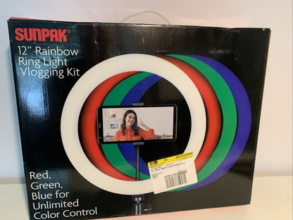 Sunpak Rainbow Ring Light Vlogging Kit 12"-Tocad