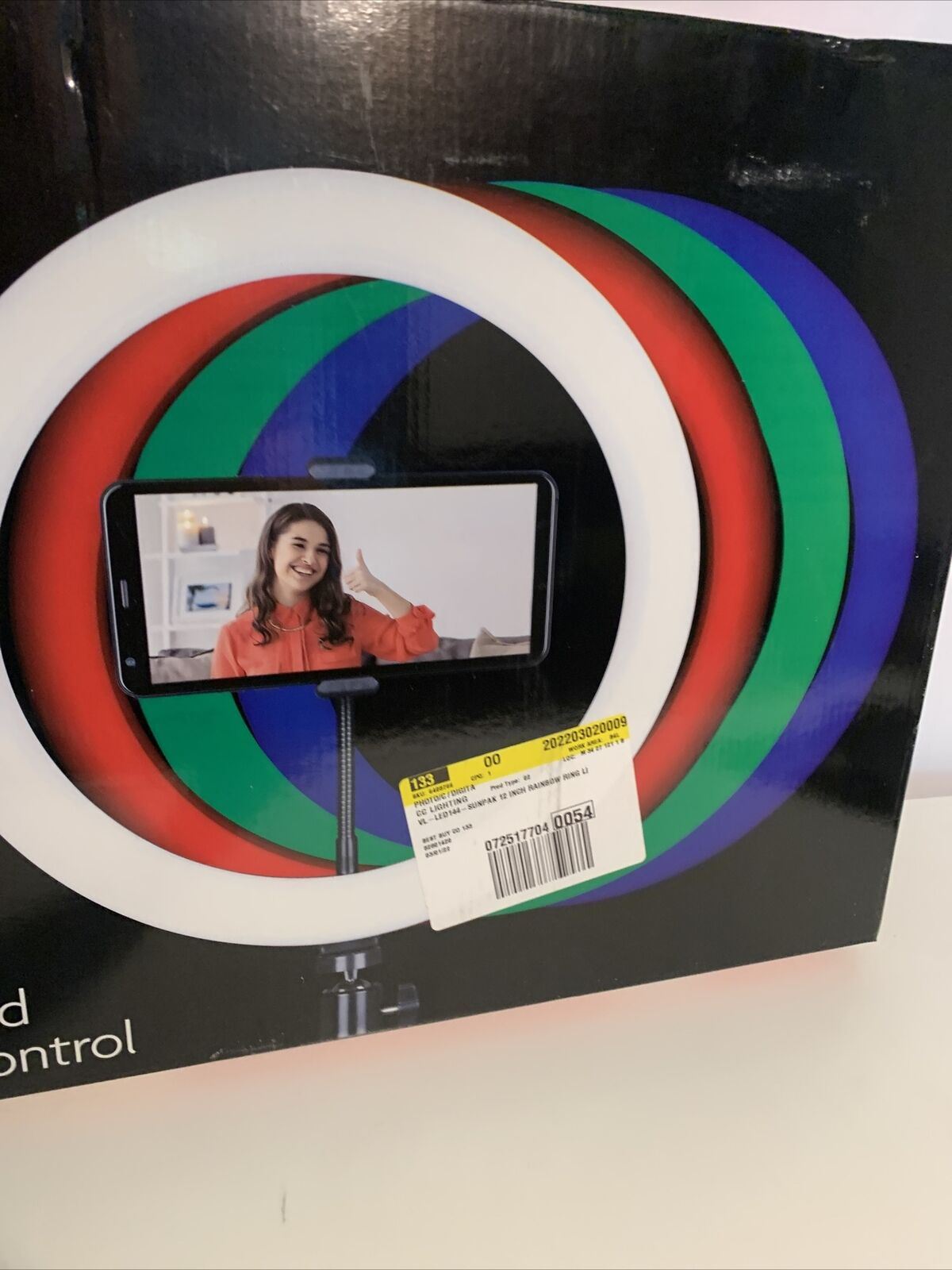 Sunpak Rainbow Ring Light Vlogging Kit 12"-Tocad