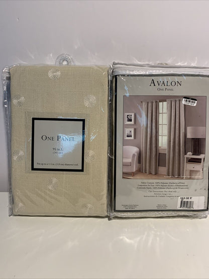 Avalon 95-Inch Window Curtain Panel in Dune Set Of 2