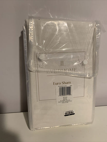 Everhome™ Reid Ladder Stitch European Pillow Sham in White