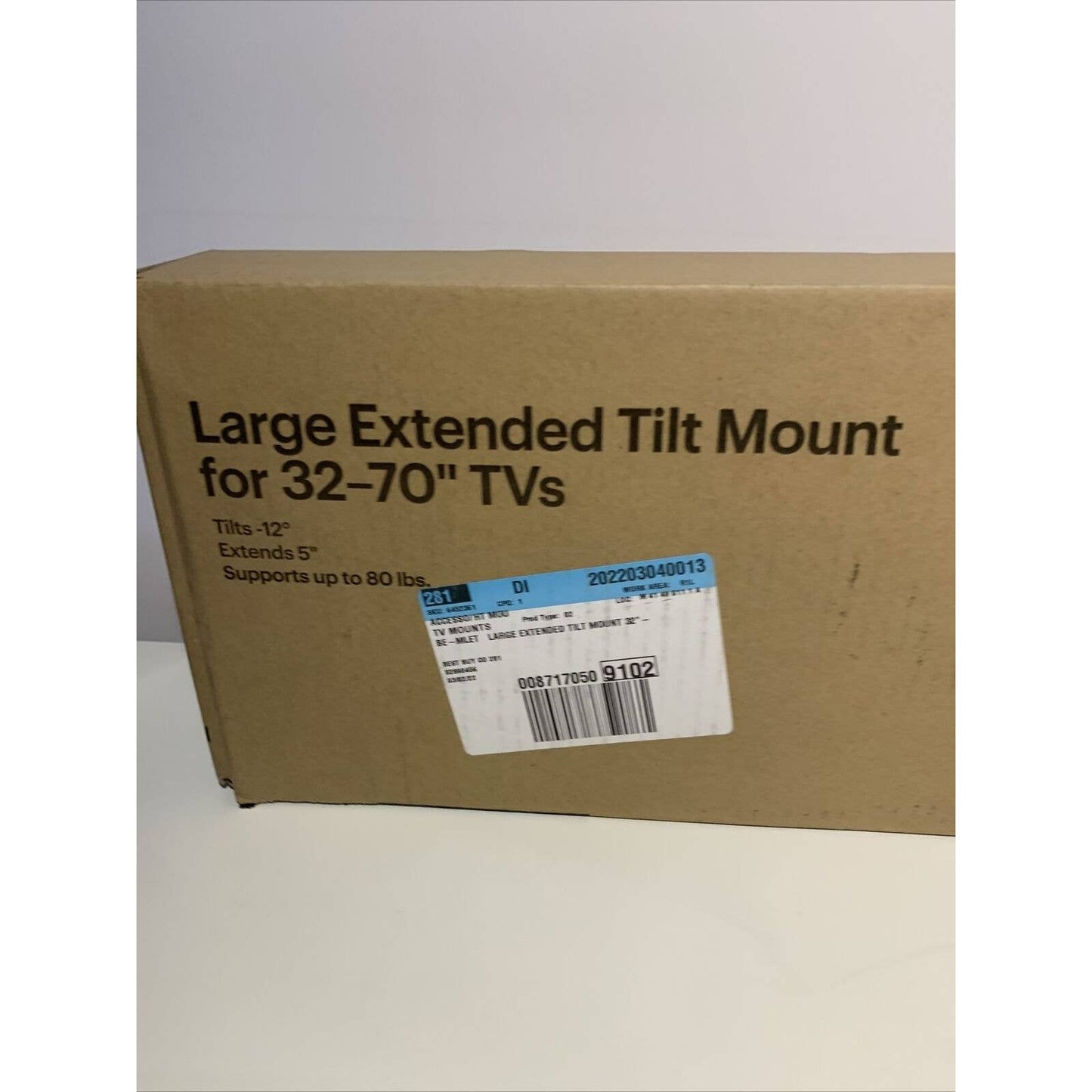 Best Buy essentials BE-MLET Extended Tilt TV Wall Mount for Most 32–70" TVs Branzoe Retail Outlet