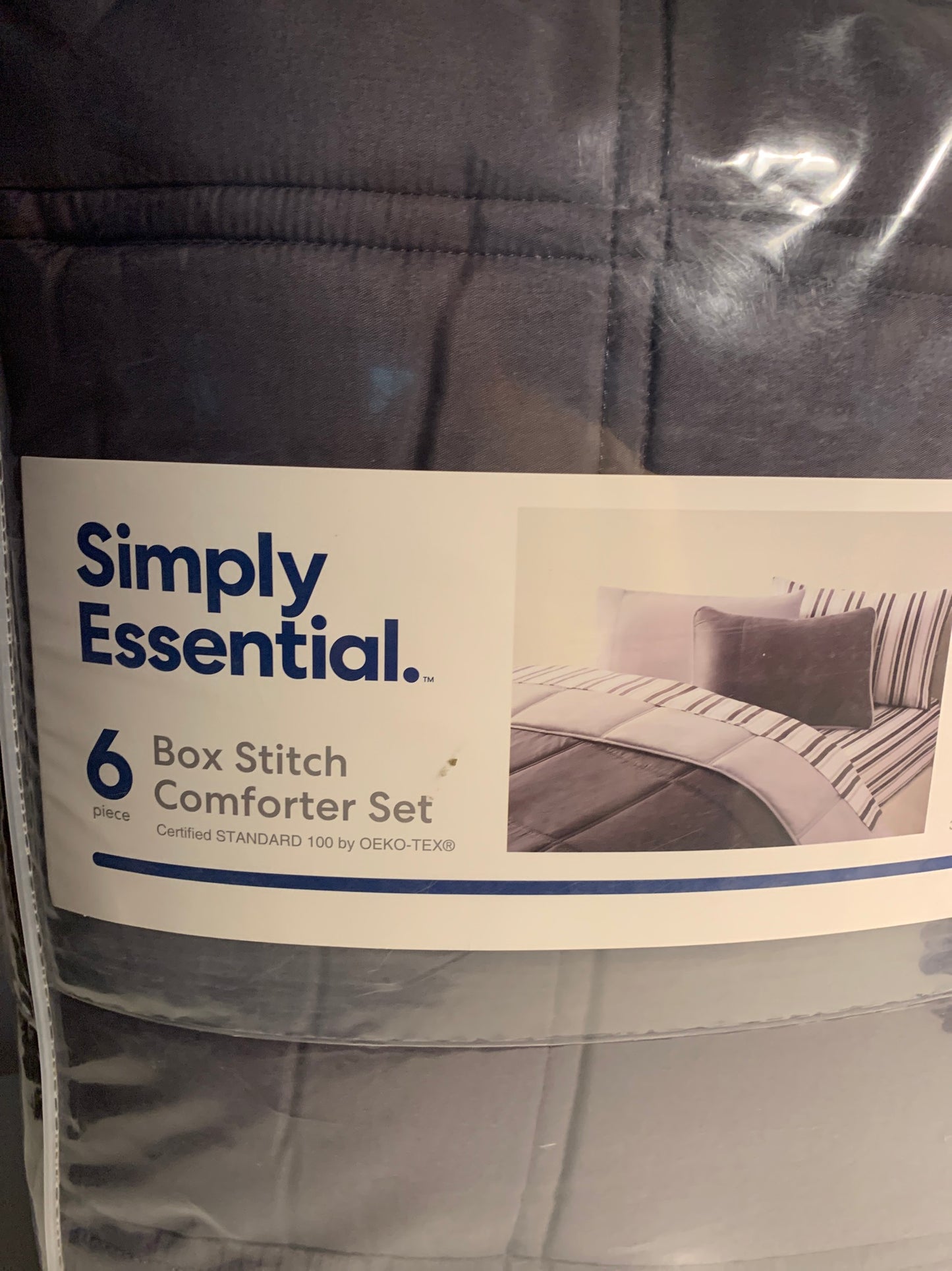 Simply Essential Boxstitch 6-Piece Twin/twin XL Comforter Set in Excalibur