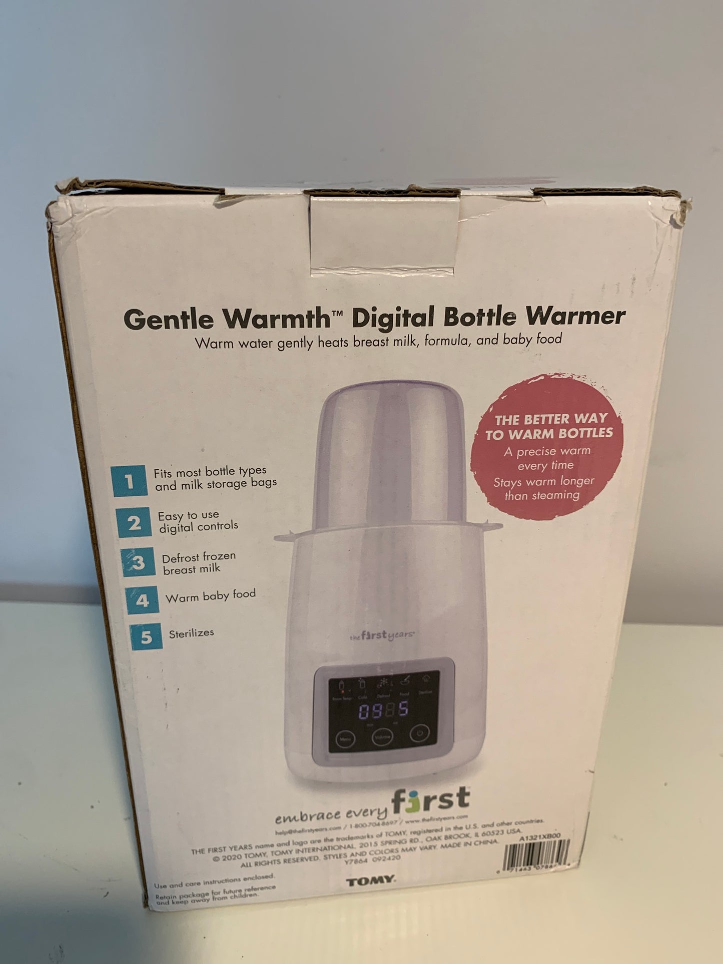 The First Years Gentle Warmth Digital Bottle Warmer for Breast Milk, Formula,