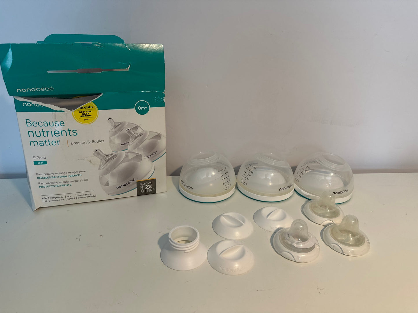 Nanobebe Breast Milk Baby Bottle - 3pk/15oz Teal