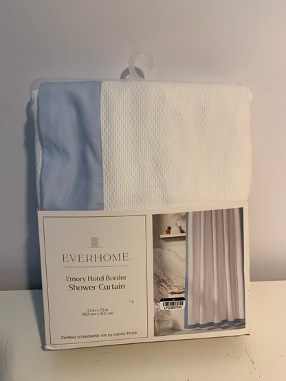 Everhome Emory 72-Inch X 72-Inch Standard Shower Curtain in Blue