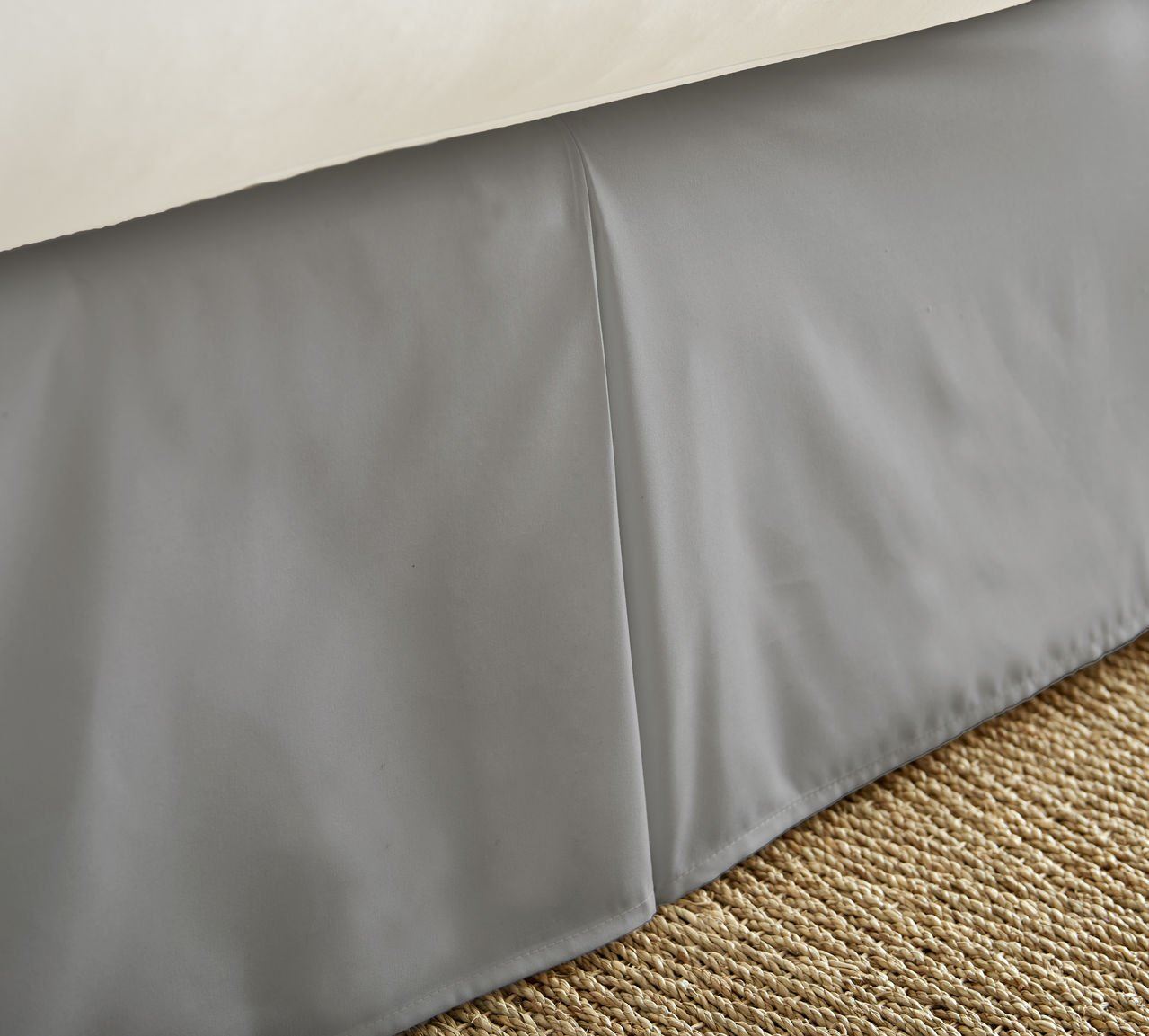 ienjoy Home Premium Pleated Dust Ruffle Bed Skirt, Twin X-Large, Gray