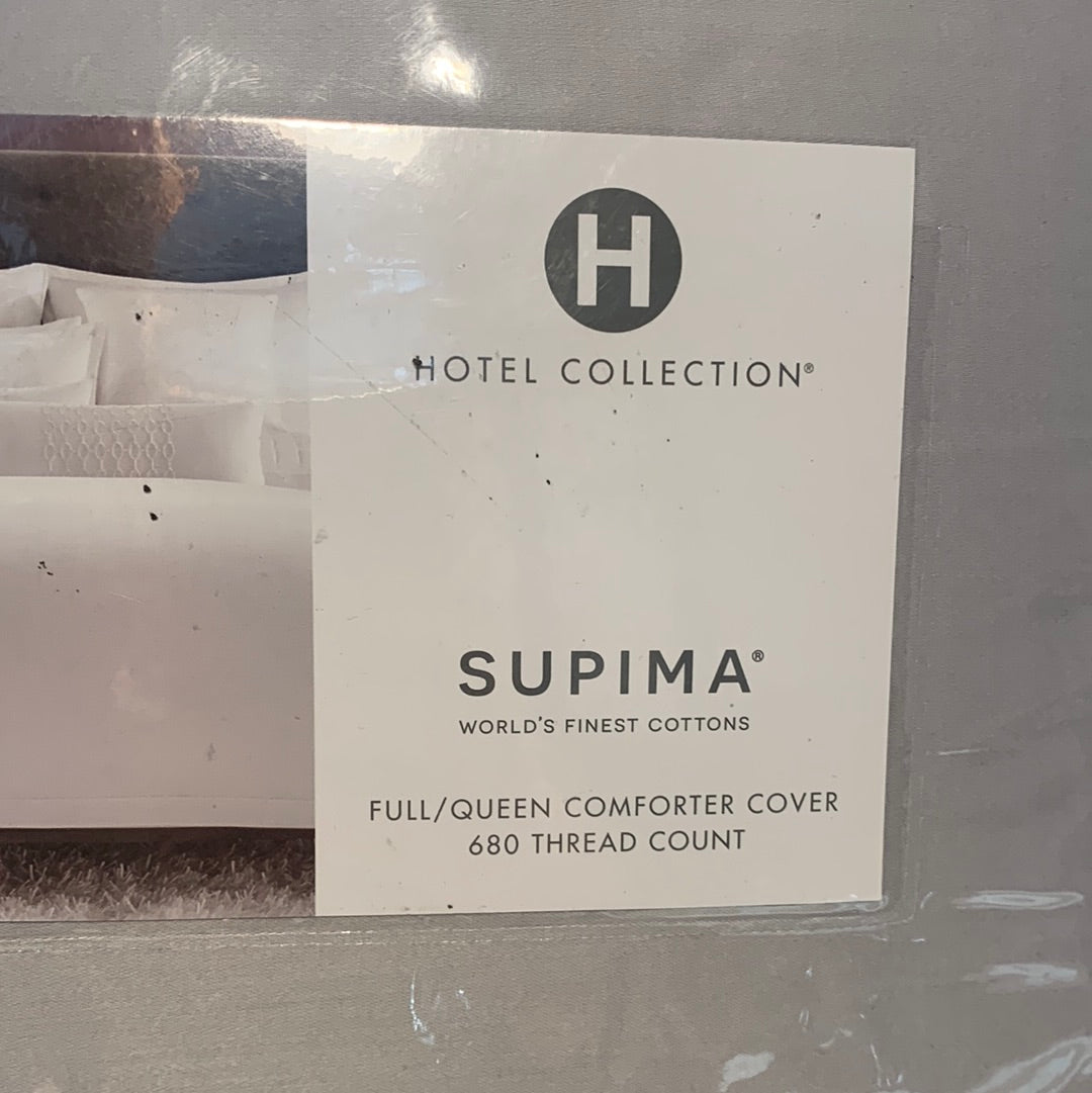 HOTEL COLLECTION 680 Thread Count 100% Supima Cotton Duvet Cover, Full/Queen Palladium