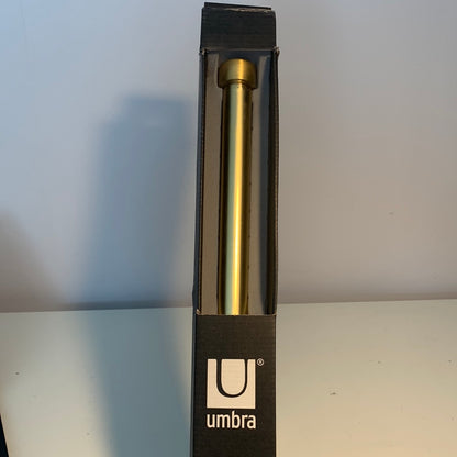 Umbra Cappa Expandable Single Curtain Rod in Brass 66 - 120 in
