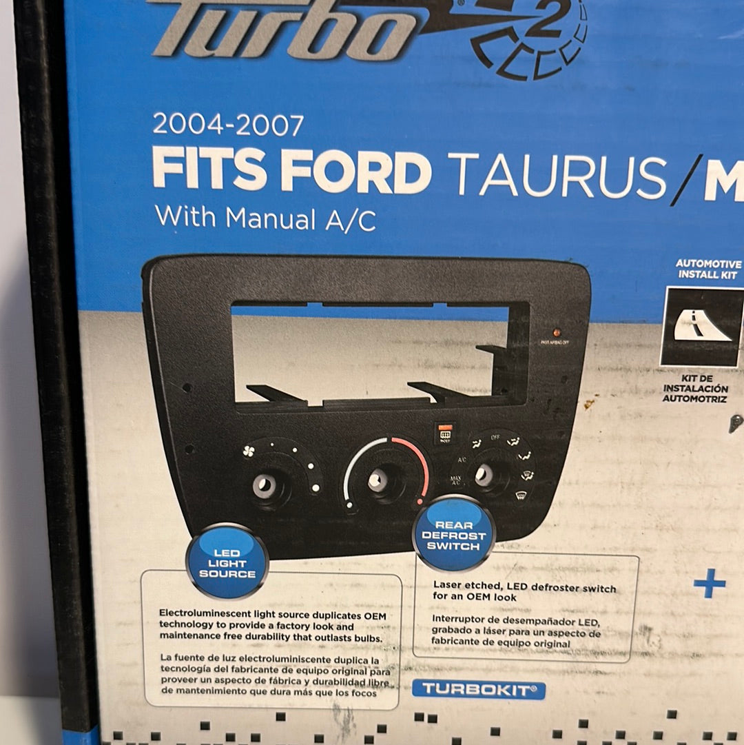 Metra - Dash Kit for Select 2004-2007 Ford Taurus/Mercury Sable no electronic controls - Black