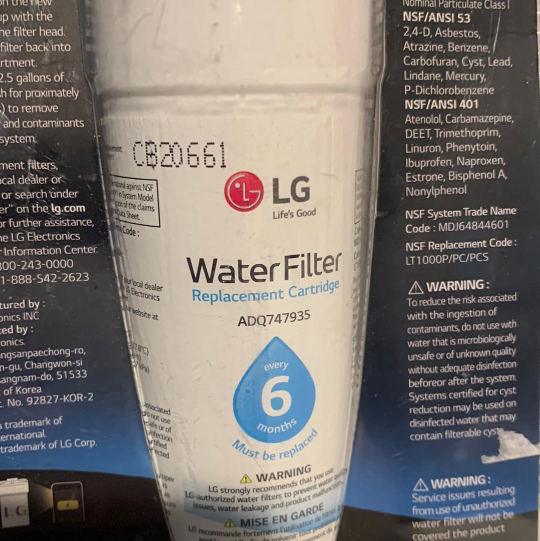 LG LT1000PC LT1000P/Filtro de agua para refrigerador 04609988000