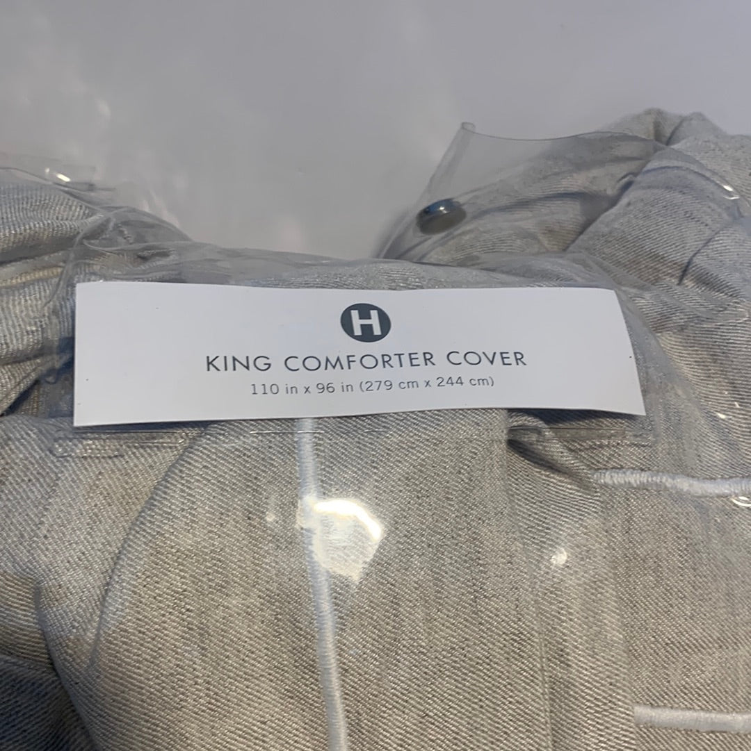 Hotel Collection Linen/Modal Blend Duvet Cover King Natural