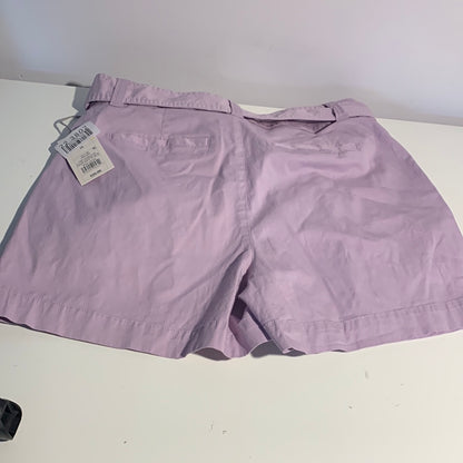 Women's High-Rise Pleat Front Shorts - a New Day Purple