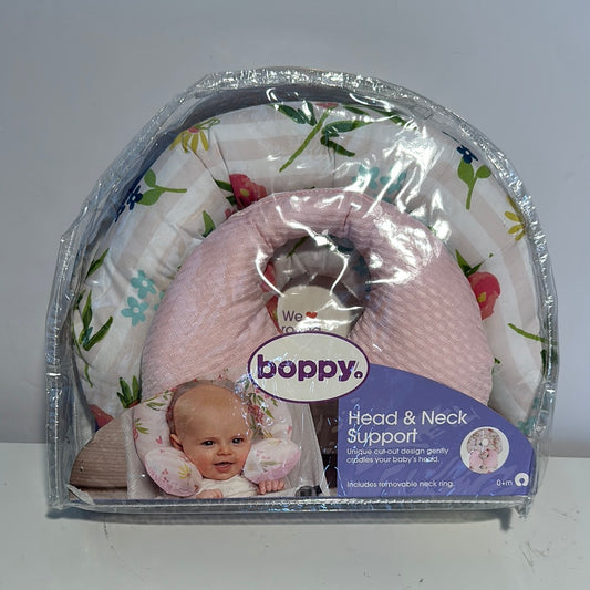 Boppy Head and Neck Support - Pink Stripe Flowers