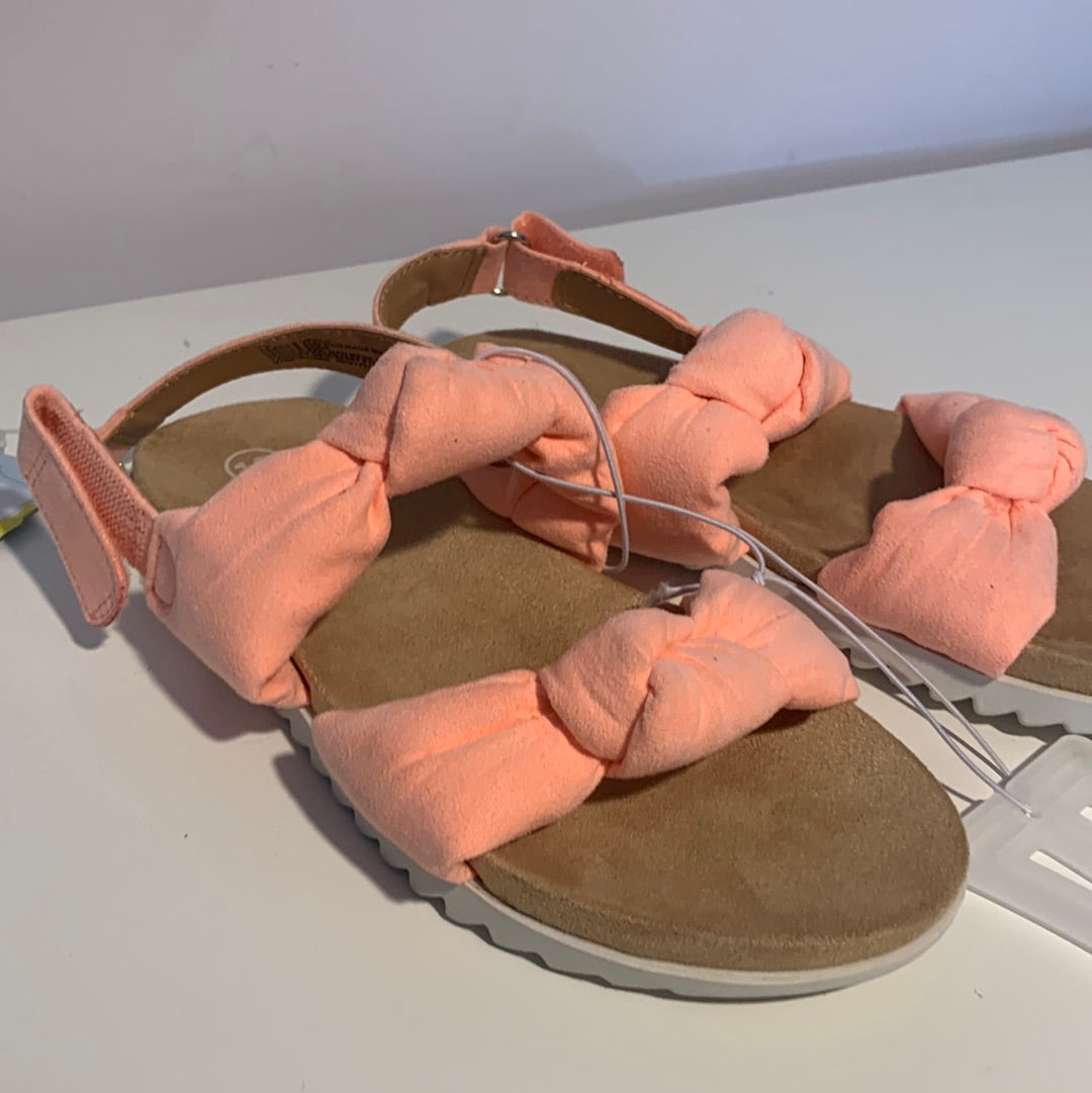 Girls' Elena Footbed Sandals - Cat & Jack Coral Pink 13