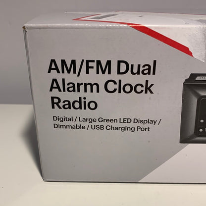Best Buy Essentials - BE-CLOPP3 Reloj despertador digital AM/FM dual - Negro