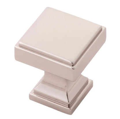 10 Belwith Keeler Brownstone 1-3/8 Inch Traditional Square Cabinet Knob / Drawer Knob