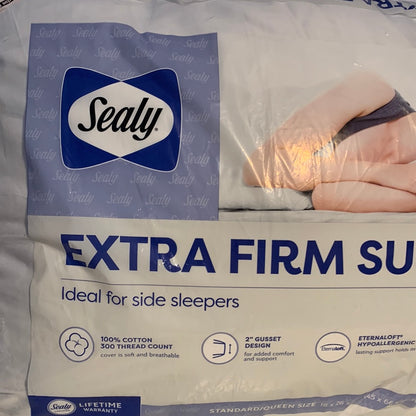 Sealy Extra Firm Side Sleeper Bed Throw Pillow, White, JUMBO