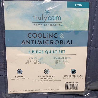 Truly Calm Silvadur Cool 3 Piece Quilt Set, Twin