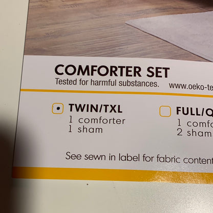 Diseño inteligente Oxford Twin/Twin Xl Juego de cama de edredón reversible de 2 piezas