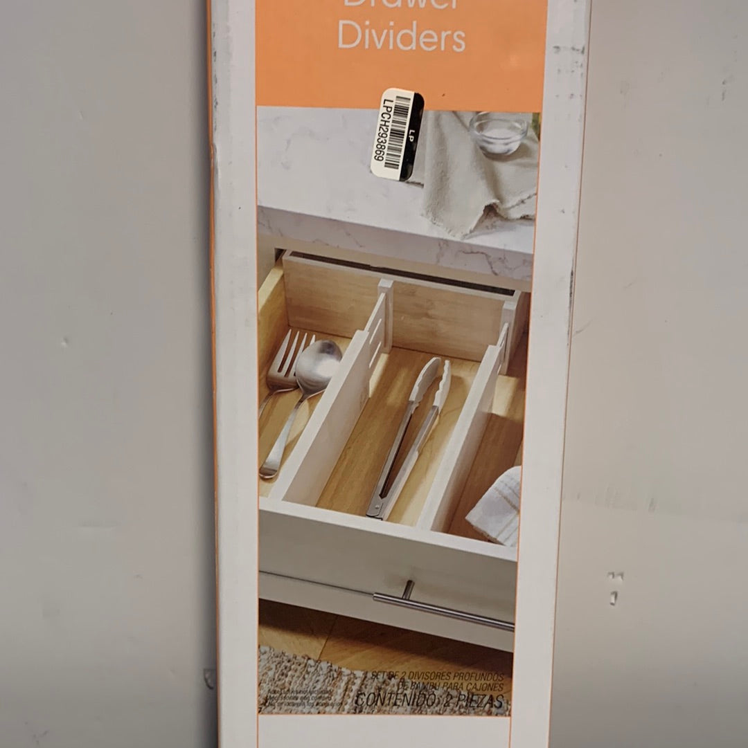Squared Away Deep Drawer Dividers in Bamboo (Set of 2)