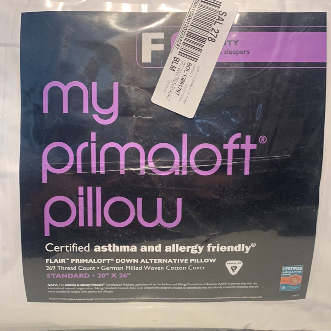 My Primaloft Asthma & Allergy Friendly Down Alternative Pillow