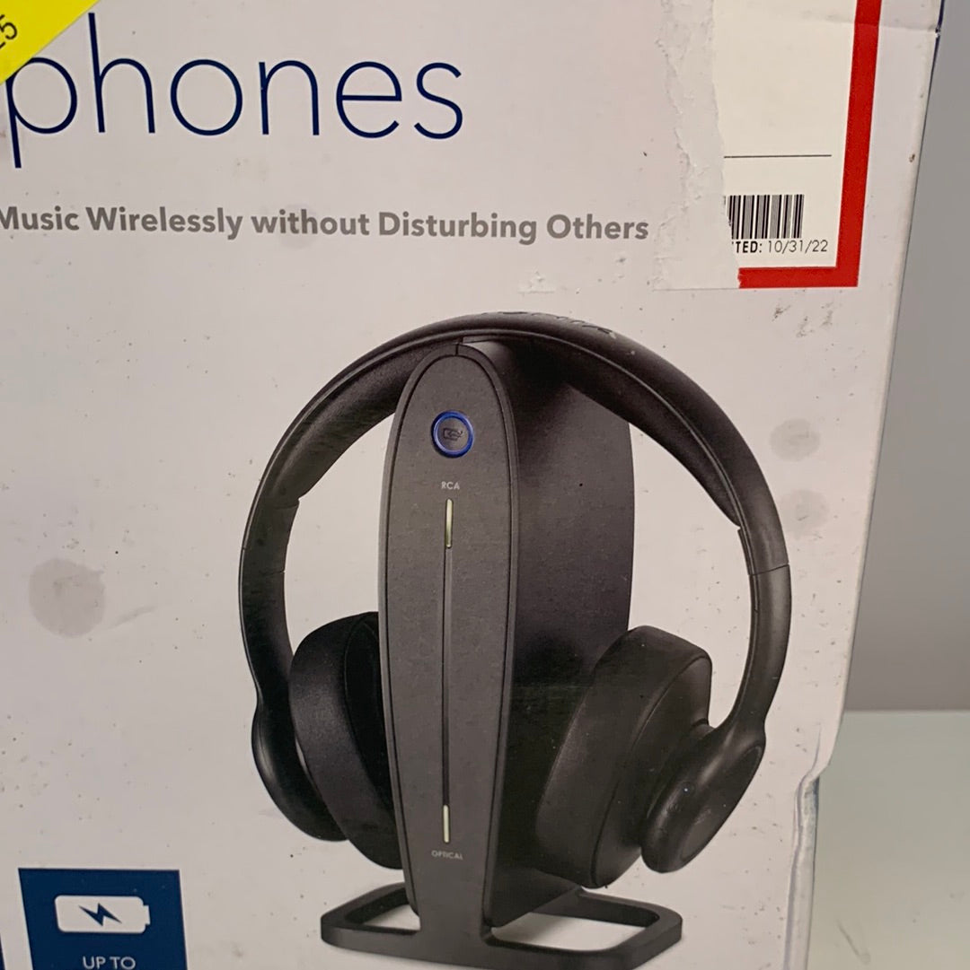 Insignia™ - RF Wireless Over-the-Ear Headphones - Black - *Headphones & Tech Accessories